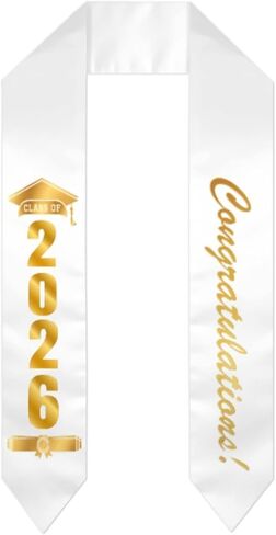 Class of 2026 Graduation Stole Senior Sash for High School and College Graduates, Ceremony Photo Props in Kuwait