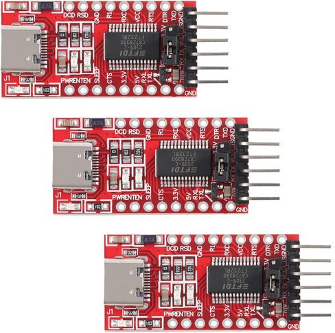 3pcs FT232RL USB to UART Serial Adapter Module 3.3V 5V Type-C Interface for Arduino ESP32 Downloade in Kuwait