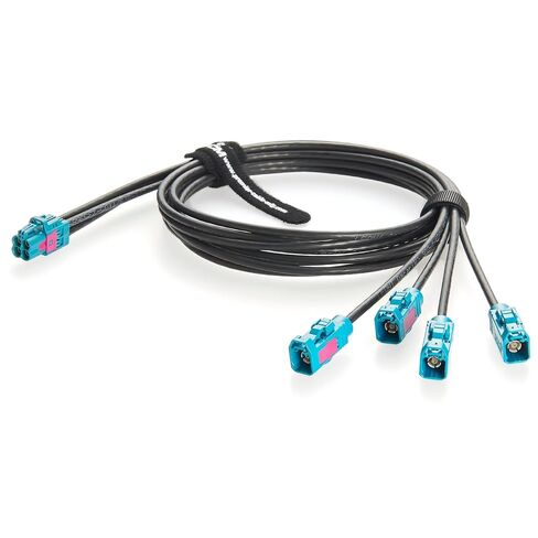 Rosenberger Quad HFM Mini FAKRA Z Code أنثى إلى Fakra أنثى أربعة منافذ كابل محوري RF للسيارات 4 في 1 AMK12D-1M4Z5-Z إلى 59Z113-000-Z GMSL FPD-Link كابل بيانات السيارة LVDS (0.5M/1.64FT) in Kuwait
