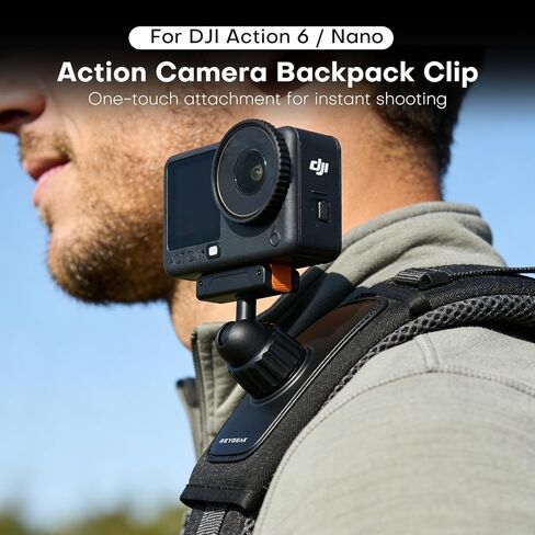 REYGEAK for DJI Osmo Backpack Strap Mount,Bag Belt Shoulder Strap Clip Holder for Action 6/OSMO Nano,Magnetic Quick Release Adapter Mounts for DJI OSMO Action Accessories in Kuwait