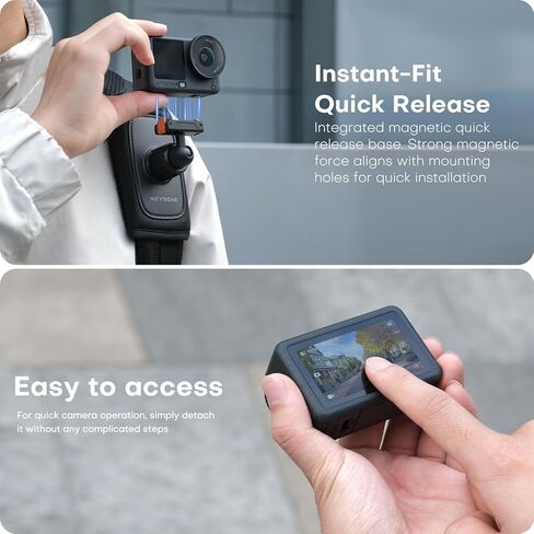 REYGEAK for DJI Osmo Backpack Strap Mount,Bag Belt Shoulder Strap Clip Holder for Action 6/OSMO Nano,Magnetic Quick Release Adapter Mounts for DJI OSMO Action Accessories in Kuwait