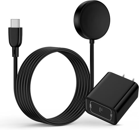شاحن ساعة سامسونج لساعة سامسونج جالاكسي 8/8 كلاسيك/7/6/Ultra/FE/5 Pro/4/3/Active 2 شحن سريع 3.5 وات USB C مغناطيسي ومحطة شحن لاسلكية وكابل شاحن هاتف 3FT in Kuwait