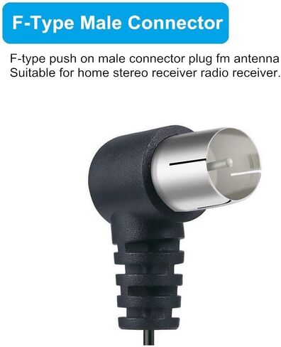 FM Antenna, Ancable Indoor F-Type Male 75 Ohm Radio Coax Wire Antenna for Yamaha Onkyo etc Table Top Home Stereo Receiver Radio Receiver Antenna in Kuwait