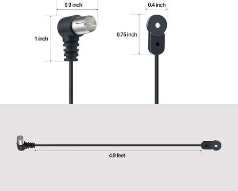FM Antenna, Ancable Indoor F-Type Male 75 Ohm Radio Coax Wire Antenna for Yamaha Onkyo etc Table Top Home Stereo Receiver Radio Receiver Antenna in Kuwait