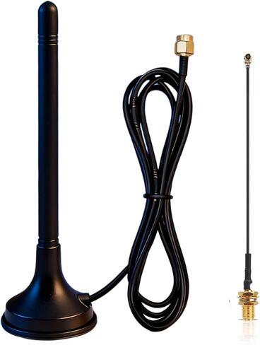 Meshtastic 915MHz LoRa Antenna 5dBi Gain Long Range Magnetic Base with SMA Male for ESP32 LoRa V3&V4 Development Board&915MHz LoRa Module with 10cm IPEX Extension Cable, Not for Car (1pack) in Kuwait
