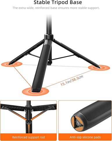 55" Osmo Action 6 Selfie Stick Tripod for DJI Osmo Nano/Action 6, Xtra Atto, 2-in-1 Expandable Hand Grip w Extension Rod & 360° Ball Head, Tall Travel Vlog Floor Stand/Accessories for Video Recording in Kuwait