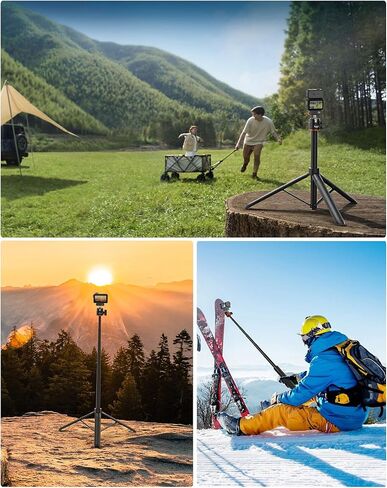 55" Osmo Action 6 Selfie Stick Tripod for DJI Osmo Nano/Action 6, Xtra Atto, 2-in-1 Expandable Hand Grip w Extension Rod & 360° Ball Head, Tall Travel Vlog Floor Stand/Accessories for Video Recording in Kuwait
