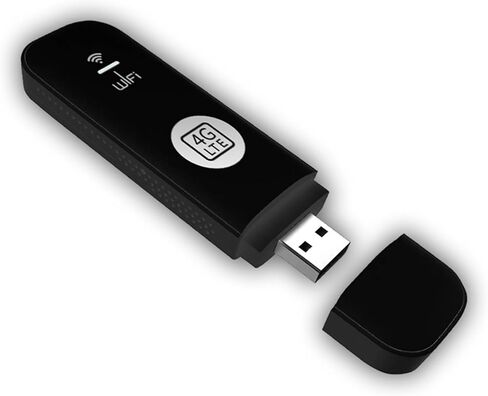 4G USB Mobile Hotspot Router, Portable Wireless Network Device, Support 8 Devices, LTE High - Speed Internet - Compact Design, Easy Setup for Travel and Remote Work SIM Card Required (Black) in Kuwait