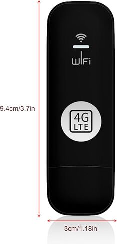 4G USB Mobile Hotspot Router, Portable Wireless Network Device, Support 8 Devices, LTE High - Speed Internet - Compact Design, Easy Setup for Travel and Remote Work SIM Card Required (Black) in Kuwait
