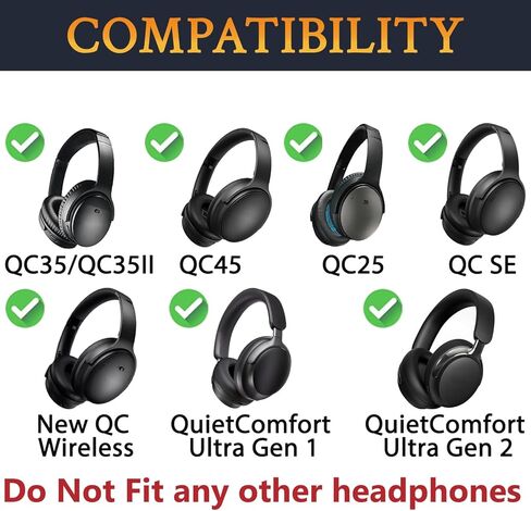 SOULWIT Headphone Carry Case for Bose QuietComfort QC35/QC35II/QC45/QC Ultra/QC Ultra(2nd Gen)/QC25/QC SE/Quiet Comfort, Hard EVA Replacement Case, Travel Storage Bag with Carabiner - Black in Kuwait