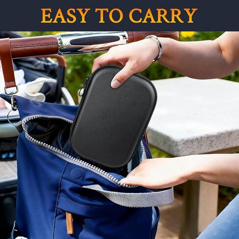 SOULWIT Headphone Carry Case for Bose QuietComfort QC35/QC35II/QC45/QC Ultra/QC Ultra(2nd Gen)/QC25/QC SE/Quiet Comfort, Hard EVA Replacement Case, Travel Storage Bag with Carabiner - Black in Kuwait