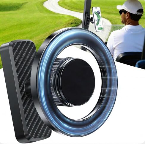 حامل هاتف عربة الجولف المغناطيسي متوافق مع MagSafe iPhone وAndroid يناسب EZGO، Club Car، Yamaha، Icon، ملحقات عربة الجولف المعدنية هدايا للرجال والنساء لاعبي الغولف، مشترك في جميع السيناريوهات in Kuwait