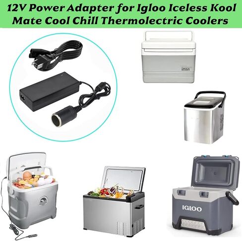 MSZLZTD محول طاقة 12 فولت لتوصيل مبردات المركبات مبردات كهروحرارية Igloo Iceless متوافقة مع مبردات Igloo Iceless Kool Mate Cool Chill الحرارية الكهربائية DC12V سلك استبدال مبرد السيارة in Kuwait