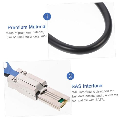كابل تخزين البيانات TEHAUX Mini SAS Sff إلى Sff عالي السرعة مع خط نقل حلقات الإصدار متوافق مع Sata للخوادم وبطاقات التحكم in Kuwait