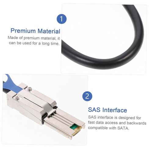 SHINEOFI Mini SAS Pin Data Cable Sff to Sff Internal High Speed Transmission Cord for Workstations Servers with Stable Connection Compatible with Sata in Kuwait