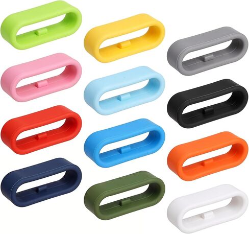 12 Pcs Band Keeper Holder Clips Silicone Fastener Rings for Magic Band+ & 2.0 & More, Multi-Color in Kuwait