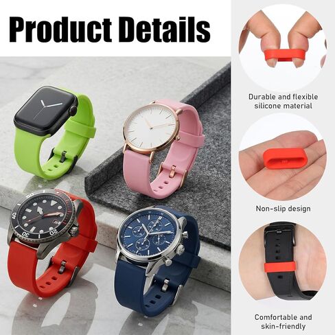 12 Pcs Band Keeper Holder Clips Silicone Fastener Rings for Magic Band+ & 2.0 & More, Multi-Color in Kuwait