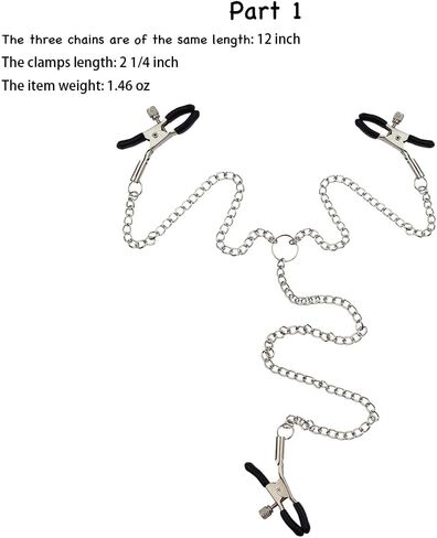 Nipple Clamps with Chain Necklace Non-Piercing Fake Body Ring Stainless Steel Body Jewelry Clips for Women in Saudi Arabia
