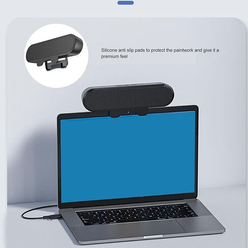 LICAEVEY USB Computer Speaker, HD Stereo Sound with Monitor Clip On Design & Volume Control, Plug and Play PC Speakers for Desktop, Laptop, Computer in Kuwait