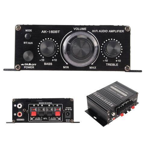 Karaoke Home Audio Amplifier 500W, 6 Channel Stereo Receiver with BT, USB, SD, FM, 2 MIC in Echo and Headphone Jack, for Karaoke, Home Theater in Kuwait