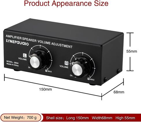 وحدة تحكم HUIOP، التحكم في مستوى صوت مكبر الصوت، 150 وات 14AWG لسطح المكتب، مكبر صوت سلبي، صندوق التحكم في مستوى الصوت، تعديل مستوى صوت مكبر الصوت مع تحكم منفصل في القناة اليسرى/اليمين in Kuwait