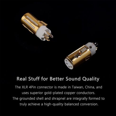 ddHiFi XLR44C Balanced XLR 4Pin to 4.4mm Adapter, Adapt Traditional XLR 4Pin Earphones Cables to 4.4mm Terminated Devices for Earphones in Kuwait