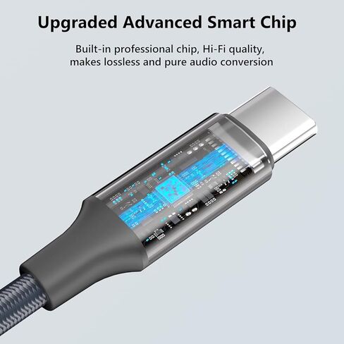 USB C to 3.5mm Headphone Jack Adapter Nylon Braided Audio Dongle Adapter for Phone 16 & Smartphones, Universal Fit in Kuwait