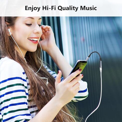 USB C to 3.5mm Headphone Jack Adapter Nylon Braided Audio Dongle Adapter for Phone 16 & Smartphones, Universal Fit in Kuwait
