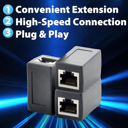 رجال الإنترنت! كابل Cat8 Ethernet بطول 6 أقدام + 3 حزم RJ45، كابل LAN عالي السرعة 40 جيجابت في الثانية مع موصلات RJ45 محمية وموسعات جيجابت إيثرنت، مضفر مسطح، التوصيل والتشغيل، متوافق مع Cat7/Cat in Kuwait