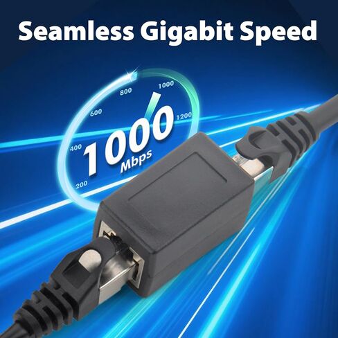 رجال الإنترنت! كابل Cat8 Ethernet بطول 6 أقدام + 3 حزم RJ45، كابل LAN عالي السرعة 40 جيجابت في الثانية مع موصلات RJ45 محمية وموسعات جيجابت إيثرنت، مضفر مسطح، التوصيل والتشغيل، متوافق مع Cat7/Cat in Kuwait