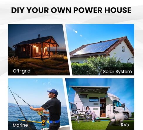 12V 200Ah LiFePO4 Battery, 2560Wh Deep Cycle Lithium Battery with Heavy-Duty 200A BMS, Low-Temp Cutoff, Grade A Cells, Up to 15000 Cycles for RV, Solar, Marine and Off-Grid in Kuwait