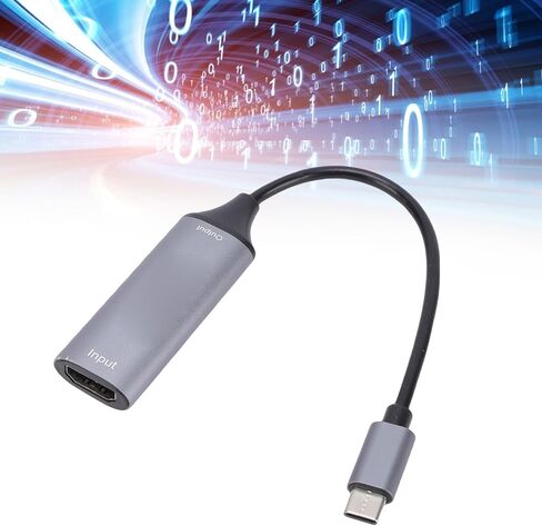 بطاقة فيديو Zopsc 4K، بطاقة فيديو صوتية محمولة من النوع C للتسجيل، البث المباشر مع التوافق مع برامج مختلفة، نطاق نقل يصل إلى 15 مترًا in Kuwait