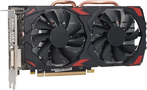 RX 580 8GB GDDR5 256BIT Gaming Graphics Card, Dual Fan Cooling 1284MHz Core HDMI DVI 3xDisplayPort PCIe 3.0 for Desktop PC Linux (580 8G D5) in Kuwait