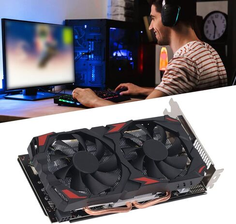 RX 580 8GB GDDR5 256BIT Gaming Graphics Card, Dual Fan Cooling 1284MHz Core HDMI DVI 3xDisplayPort PCIe 3.0 for Desktop PC Linux (580 8G D5) in Kuwait