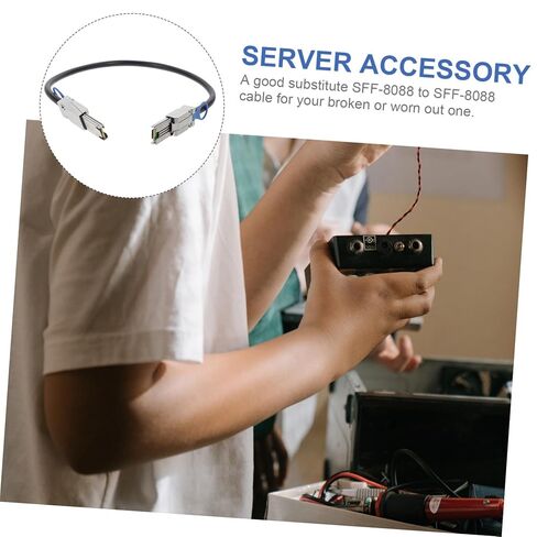 Gatuida Mini SAS Sff to Sff Cable for Server Controller Fast Stable Data Transmission Cord with Release Rings Compact Lightweight Design for Hard Drive Storage Systems in Kuwait
