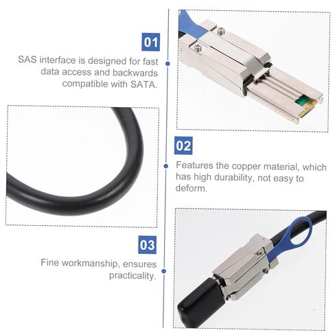 Gatuida Mini SAS Sff to Sff Cable for Server Controller Fast Stable Data Transmission Cord with Release Rings Compact Lightweight Design for Hard Drive Storage Systems in Kuwait