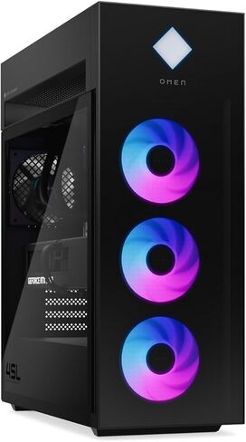 كمبيوتر مكتبي HP OMEN 45L Gaming 5090، Intel Core Ultra 9 285K، GeForce RTX 5090، 64 جيجابايت DDR5، 2 تيرابايت SSD، يدعم 4 شاشات 4K، Light Studio، HDMI، DP، Wi-Fi 6E، Windows 11 Pro، سطح مكتب محطة عمل AI-Ready in Kuwait