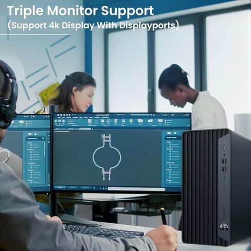 كمبيوتر مكتبي HP ProDesk 600 G6 Microtower، معالج سداسي النواة i5-10500 يصل إلى 4.50 جيجاهرتز، 16 جيجابايت DDR4، 256 جيجابايت SSD، لوحة مفاتيح وماوس، واي فاي، BT، دعم 4K، Windows 11 Pro (متجدد) in Kuwait