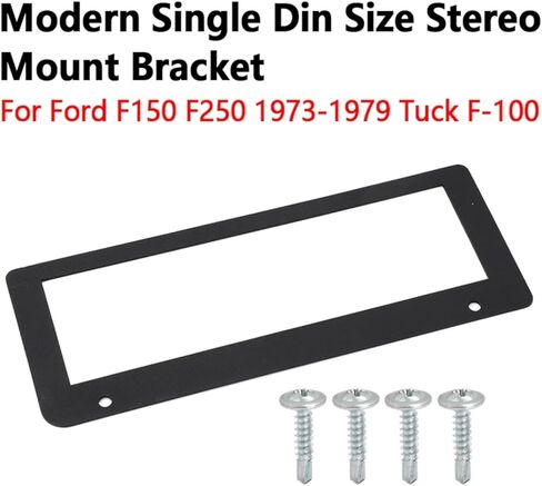 Modern Single Din Size Stereo Mount Bracket for Ford F150 F250 F-100 1973-79 in Kuwait