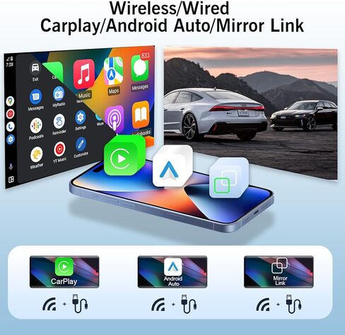 8 Core 4+32G Car Radio for Nissan Altima 2008 2009 2010 2011 2012 Manual AC with Wireless CarPlay Android Auto, 9 inch HD Touchscreen Car Stereo Player with Backup Camera, AMFMRDS, AUX, DSP, SWC in Kuwait