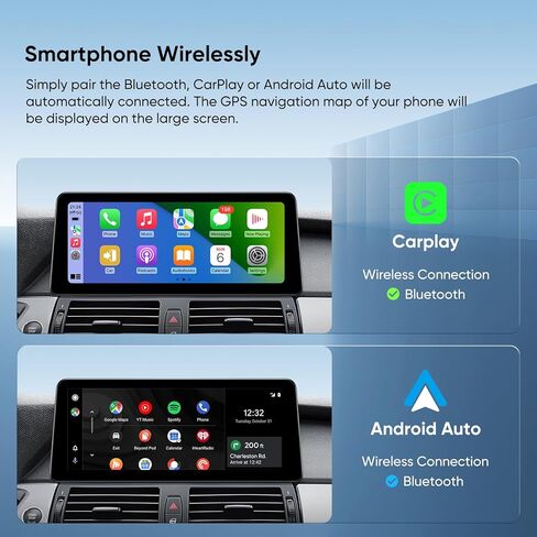 ستيريو سيارة لسيارة BMW X5 X6 E70 E71 (2007-2010) نظام CCC، نظام CarPlay اللاسلكي Android Auto Upgrade Factory Radio Bluetooth WiFi 1920 * 720p IPS Touch Screen GPS Navigation (12.3 بوصة 2007-2010) in Kuwait