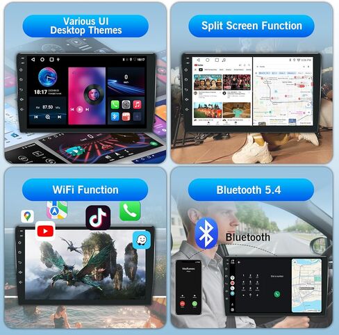 8 Core 4+32G Car Radio for Nissan Altima 2008 2009 2010 2011 2012 Manual AC with Wireless CarPlay Android Auto, 9 inch HD Touchscreen Car Stereo Player with Backup Camera, AMFMRDS, AUX, DSP, SWC in Kuwait