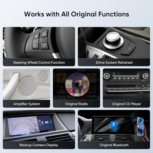 ستيريو سيارة لسيارة BMW X5 X6 E70 E71 (2007-2010) نظام CCC، نظام CarPlay اللاسلكي Android Auto Upgrade Factory Radio Bluetooth WiFi 1920 * 720p IPS Touch Screen GPS Navigation (12.3 بوصة 2007-2010) in Kuwait