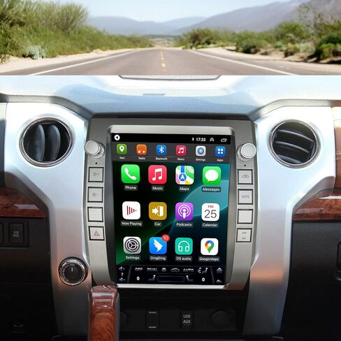 for Toyota Tundra 2014-2020 Car Radio Stereo Radio Wireless CarPlay Android Auto 12.1 Inch Tesla Style with DSP 8 Core Android Factory Camera in Kuwait