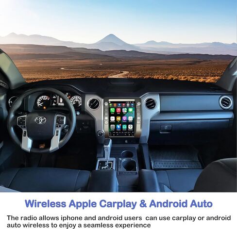 for Toyota Tundra 2014-2020 Car Radio Stereo Radio Wireless CarPlay Android Auto 12.1 Inch Tesla Style with DSP 8 Core Android Factory Camera in Kuwait
