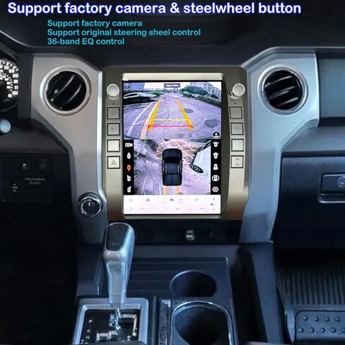 for Toyota Tundra 2014-2020 Car Radio Stereo Radio Wireless CarPlay Android Auto 12.1 Inch Tesla Style with DSP 8 Core Android Factory Camera in Kuwait