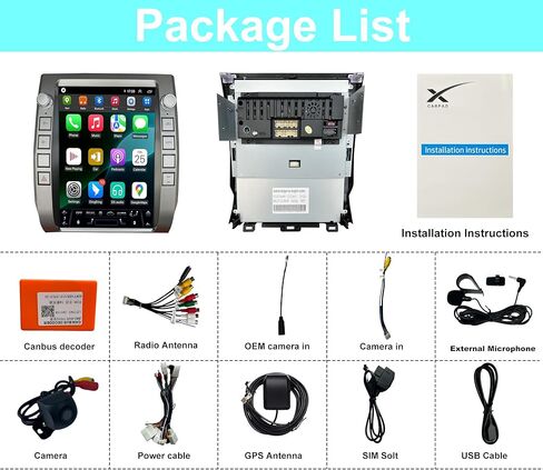for Toyota Tundra 2014-2020 Car Radio Stereo Radio Wireless CarPlay Android Auto 12.1 Inch Tesla Style with DSP 8 Core Android Factory Camera in Kuwait