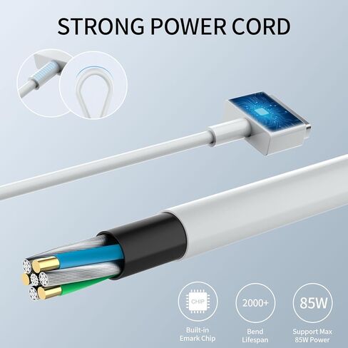 MacBook Pro Charger - 85W Replacement AC 85W T-Type Interface Power Adapter Mag 2. Laptop Charger, Compatible with MacBook Pro and MacBook Pro 13-inch - 15-inch (2012-2017 Models) in Kuwait