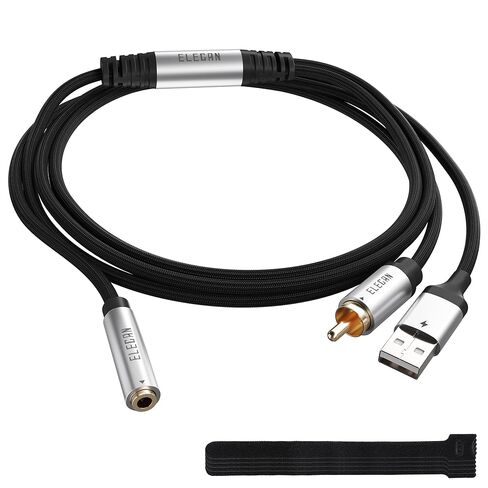 Elecan DAC 192 كيلو هرتز أحادي الاتجاه S/PDIF محوري RCA ذكر إلى 3.5 مم AUX أنثى محول كابل 2 قدم، محول صوت رقمي إلى تناظري يعمل بمنفذ USB، ستيريو هاي فاي للتلفزيون بلو راي سماعات رأس + ربطات عنق in Kuwait