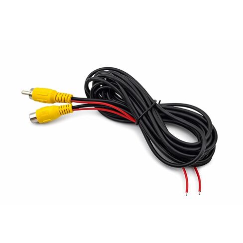كابل تمديد فيديو AV RCA مع أسلاك طاقة 10FT (3M) ذكر إلى أنثى للكاميرا الاحتياطية، وشاشة السيارة، وأنظمة الصوت والفيديو in Kuwait